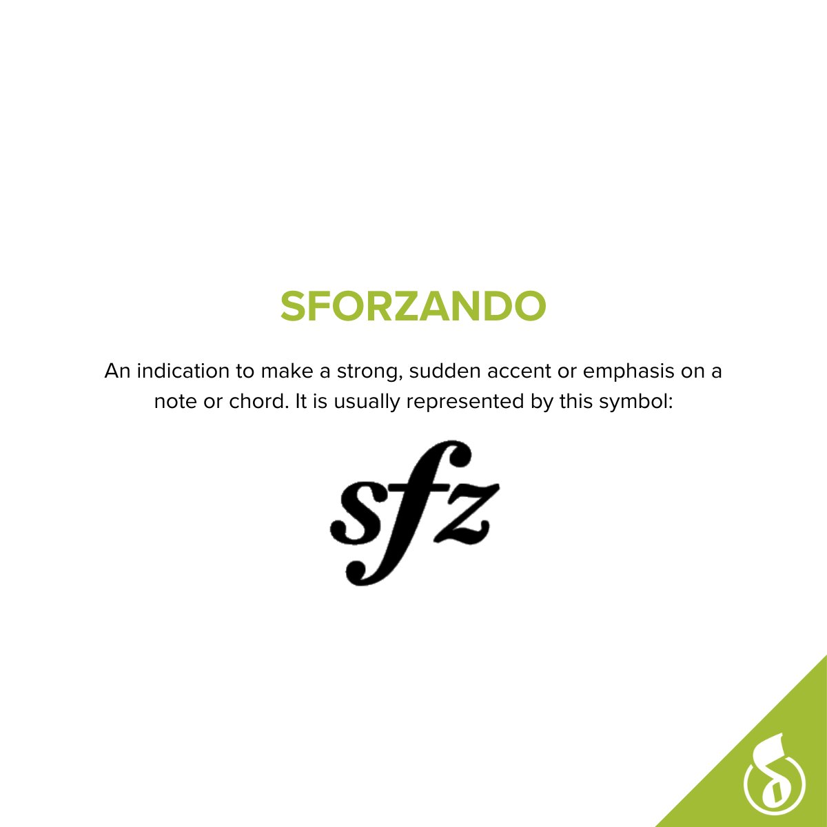 Adding a sforzando into a piece will create a sudden and powerful emphasis! 🎼