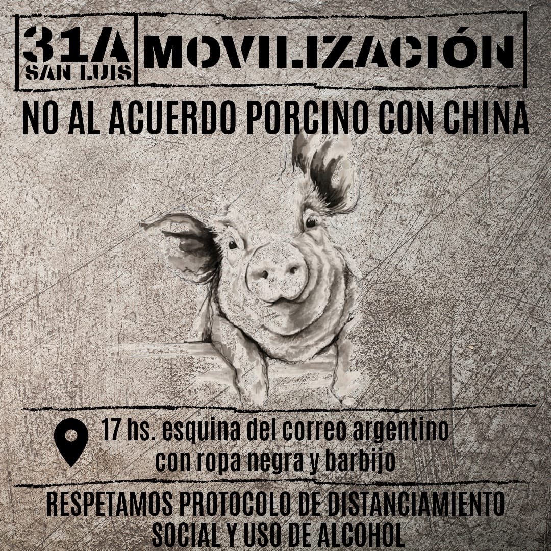 Aviso que las marchas en todo el país siguen en pie.  #BASTADEQUEMAS  #BastaDeFalsasSoluciones  #NoAlAcuerdoConChina San Luis