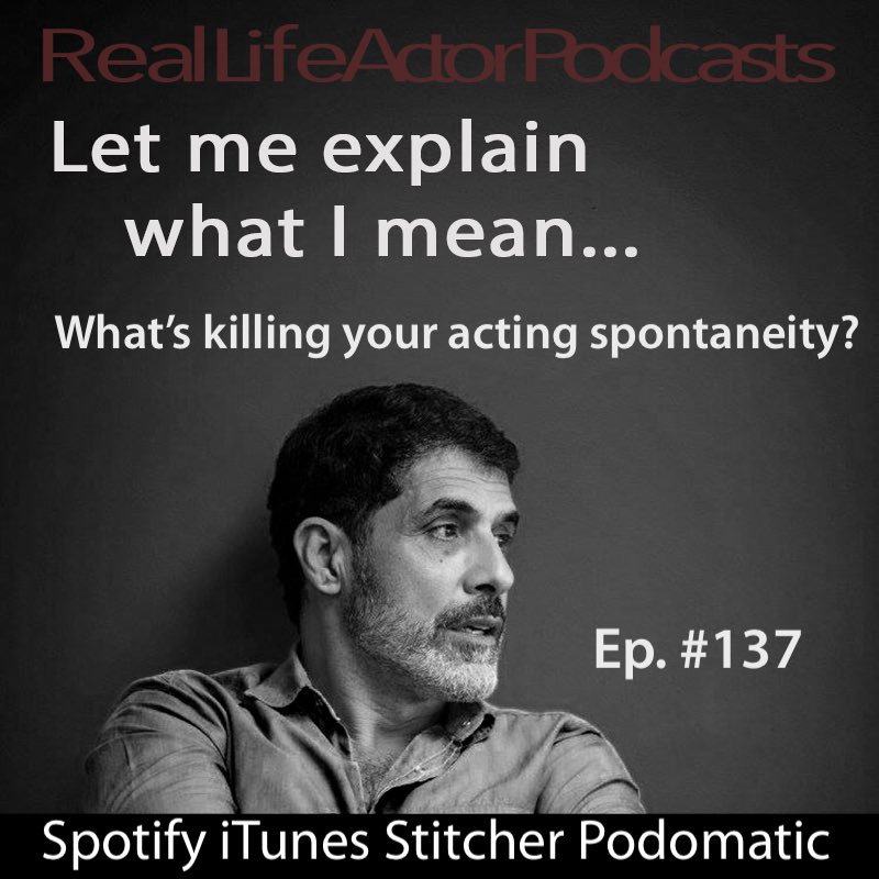 RealLifeActor's tweet image. Jeff explains why "doing the work" may actually be killing your acting spontaneity.

podomatic.com/podcasts/reall…
#RealLifeActor #actingcoach #actingclass #actingtraining #actinglesson #actingtips #actingteacher #actingpodcast #acting #actor #actress