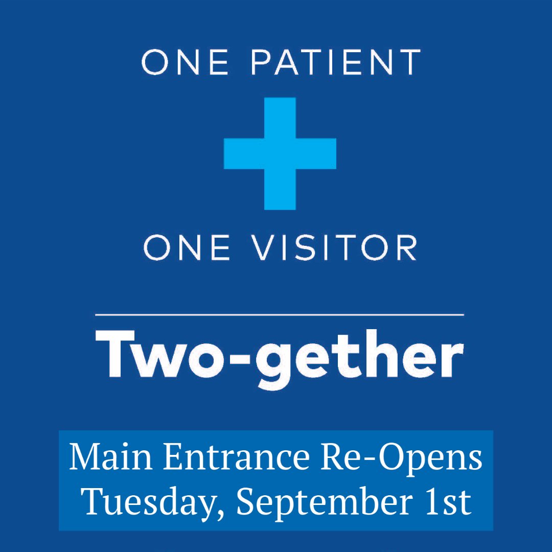 Planning to visit us soon? We are still under Visitor Restrictions. However, we are pleased to announce that starting Sept 1st we are re-opening our Main Entrance for designated visitors 8 am to 8 pm, 7 days/week. FMI: Visit our Facebook page #MaskUp #SpreadKnowledge #SaveLives
