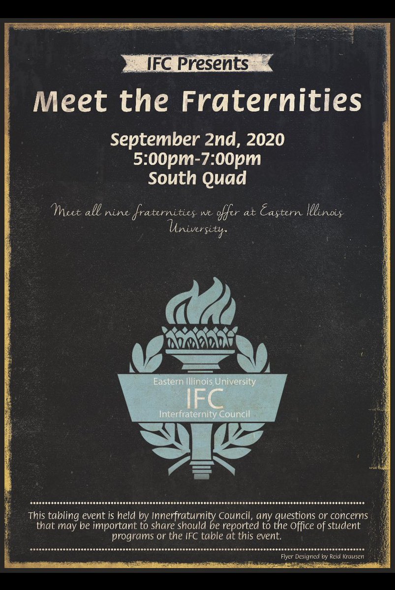 This Wednesday, September 2nd, Meet the Fraternities! All nine fraternities will be in attendance. Don’t forget to practice social distancing! <a href="/eiu/">#EIU</a>