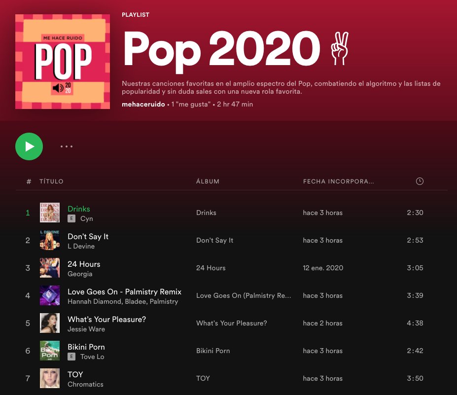 mehaceruido's tweet photo. Para arrancar una nueva semana y despedir el mes, nada como una buena dosis de POP en nuestra increíble #Playlist denle play disfruten ▶️🎧
https://t.co/j2FgAuyb4s https://t.co/TVAK30d0xr