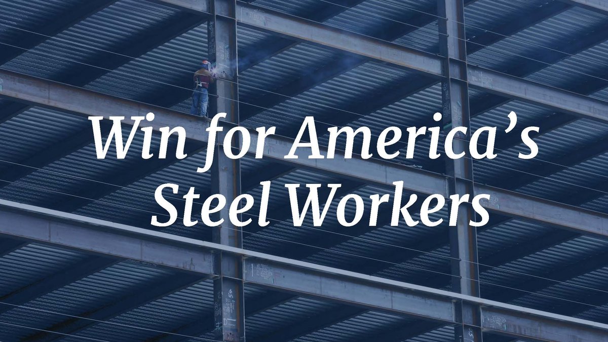 Under the leadership of <a href="/realDonaldTrump/">Donald J. Trump</a>, the U.S. is working to protect our great steel industry, which is vital to national security. 

Read about our agreements with Mexico and Brazil: ustr.gov/about-us/polic…