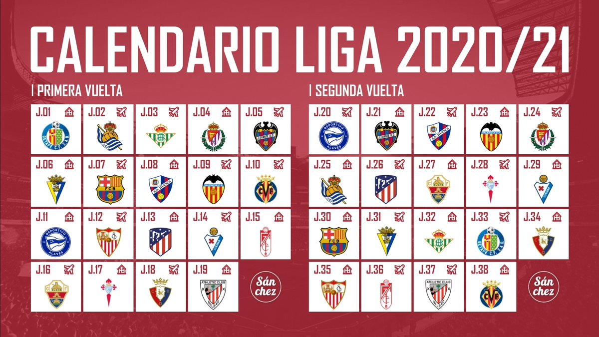 Calendario liga santander 2020
