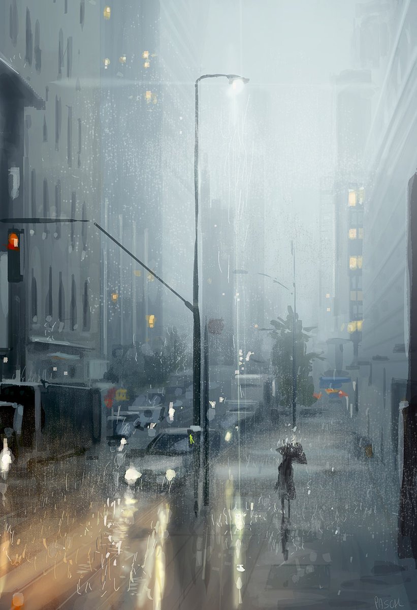 It felt like rain.
When I woke up it was all foggy outside. But it’s not raining now.
I used a picture reference for this one by the way!
#pascalcampion