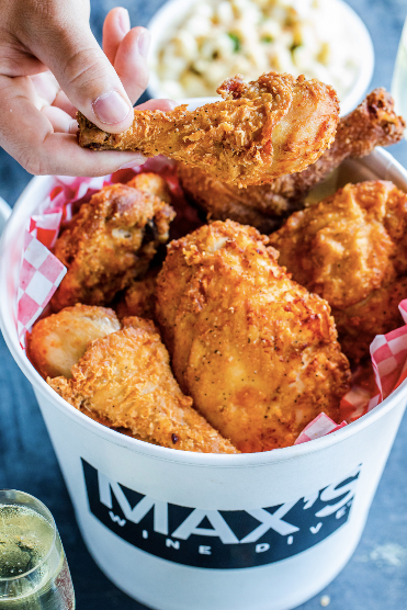 Winner, winner, chicken dinner! 🍗 Swing by for our Monday night bucket special: 8-pc jalapeño buttermilk marinated fried chicken (gluten-free upon request) + two sides for $45 + bottle of Moët &amp; Chandon for a total of $90. Available for dine-in and carryout!