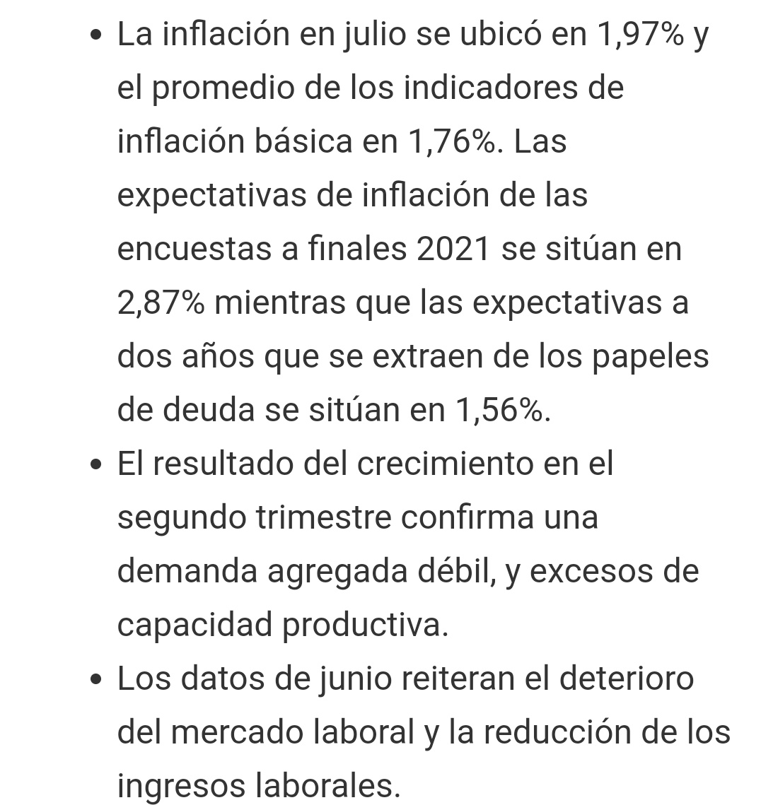 josejournaliste's tweet photo. Principales factores de la #JDBR para tomar la decisión: baja demanda agregada, excesos de la capacidad productiva, deterioro del mercado laboral y reducción de los ingresos labores. https://t.co/VPOb9bbOAr