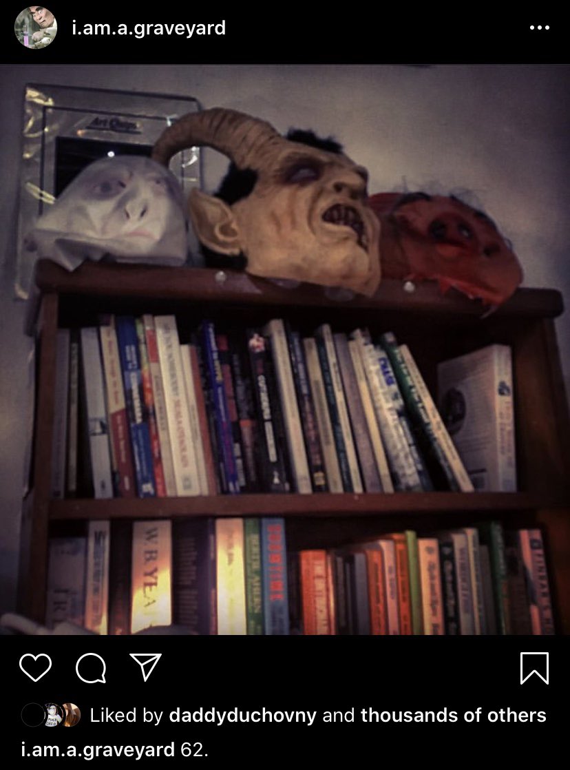 And finally these photos that focuses on Halloween masks and a candy corn candle, (both from  http://I.am .a.graveyard) clearly a Halloween reference.