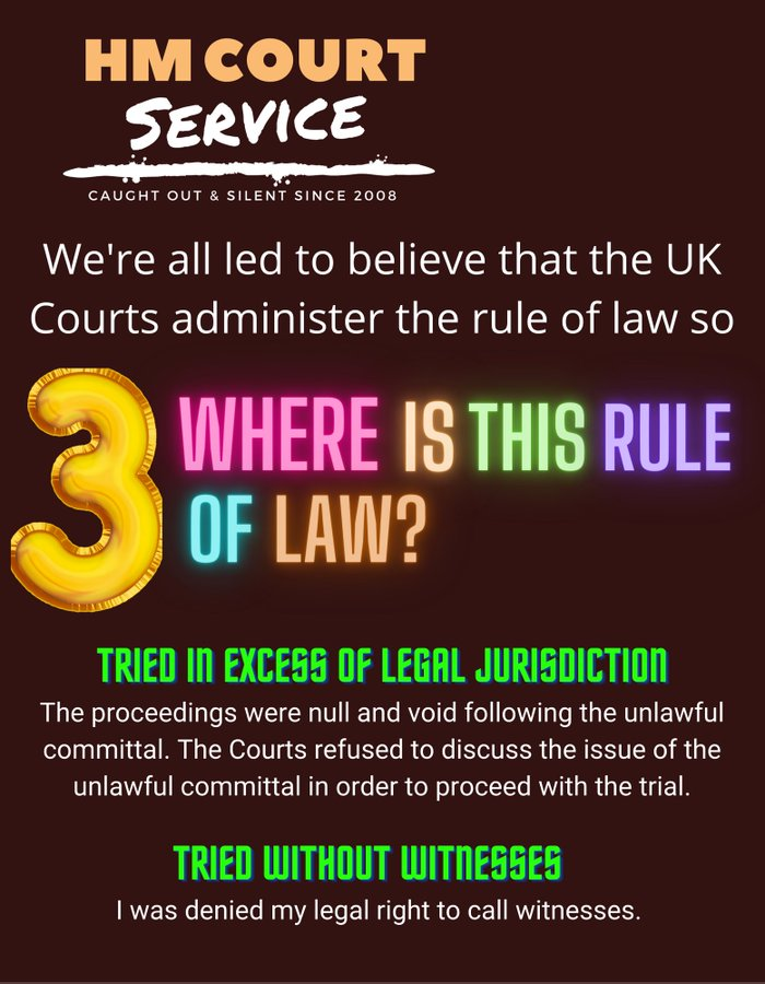 The proceedings were null and void in law following the unlawful committal. But  #HMCTS & the CPS proceeded as they were not administering the law. To make things harder I was denied my right to call witnesses. #ITVNews  #London  #LBC