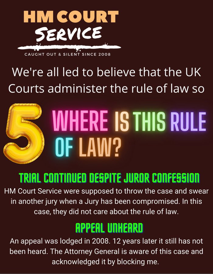 The juror came clean and owned up towards the end of the trial. But proof that  #HMCTS set up my jury is that HM Court Service shockingly proceeded with the trial. #Whistleblower  #MI5  #London  #LBC