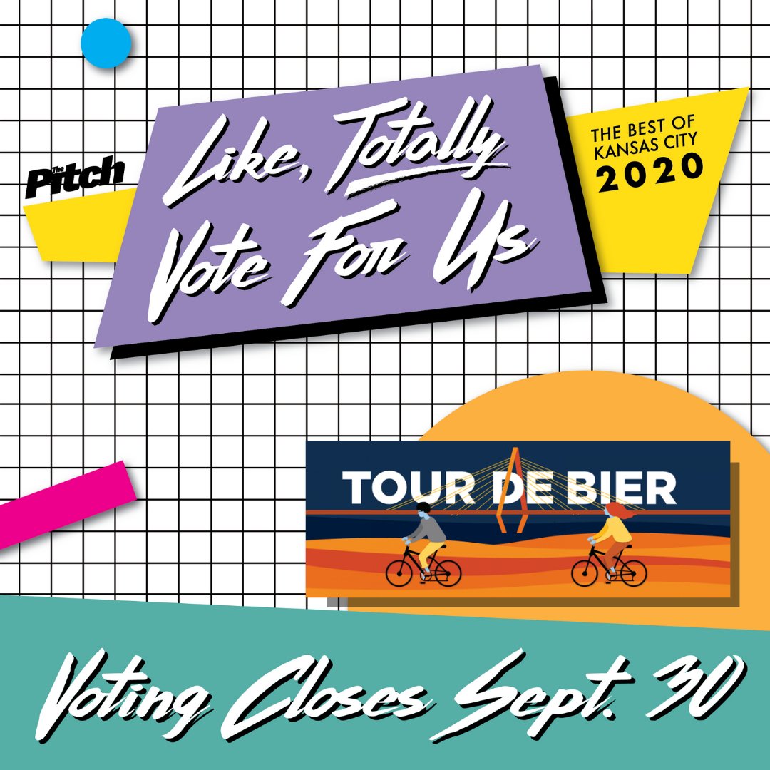 TourdeBierKC's tweet photo. You know it and we know it, so let's let the city know it! Voting is NOW OPEN for @TheFastPitch Best of KC, and we're up for Best Organized Bike Ride in the Sports and Rec category. It would be, like, totally rad if you would vote for us.
https://t.co/s14hJMKcn4 https://t.co/6PrbG0AlEq
