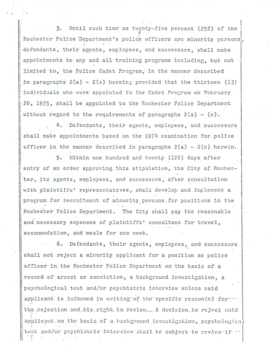 1/ How's Rochester doing with a consent decree to integrate the police department back in the 1970's?  @gcraig1  @gwvanson  @WillCleveland13  @TheMinorityRep