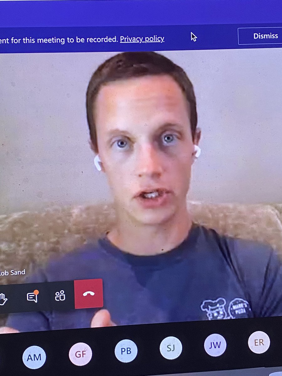 . <a href="/RobSandIA/">Rob Sand</a> presented to our entire office today in a <a href="/mabespizza/">Mabe's Pizza</a> shirt. As Drake once said “Hardly home but always repin’”