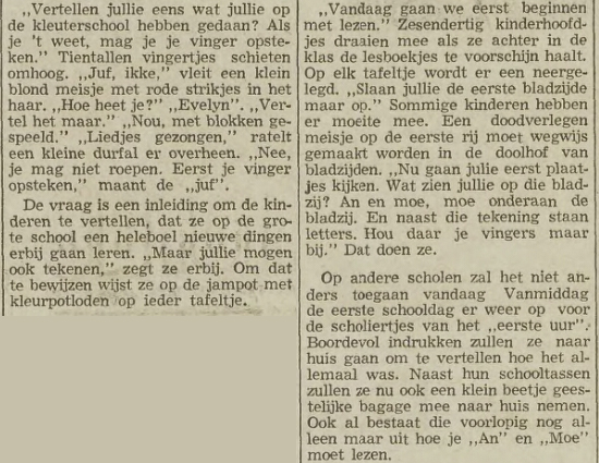 UtrechtschNws's tweet photo. In 1965 mochten vijfduizend Utrechtse kindertjes voor het eerst naar de grote school. Het UN keek rond op de Dr. Kerschensteinerschool aan de Wevelaan in Tuindorp. https://t.co/mONjleVYIy