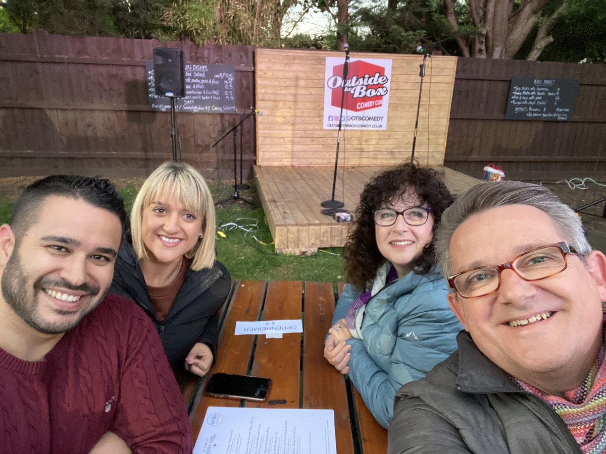 Another night of outdoor comedy presented by <a href="/OTBcomedy/">OTB Comedy Club</a> with @paulsinha headlining. Wrapped up warmly for the August Bank Holiday.