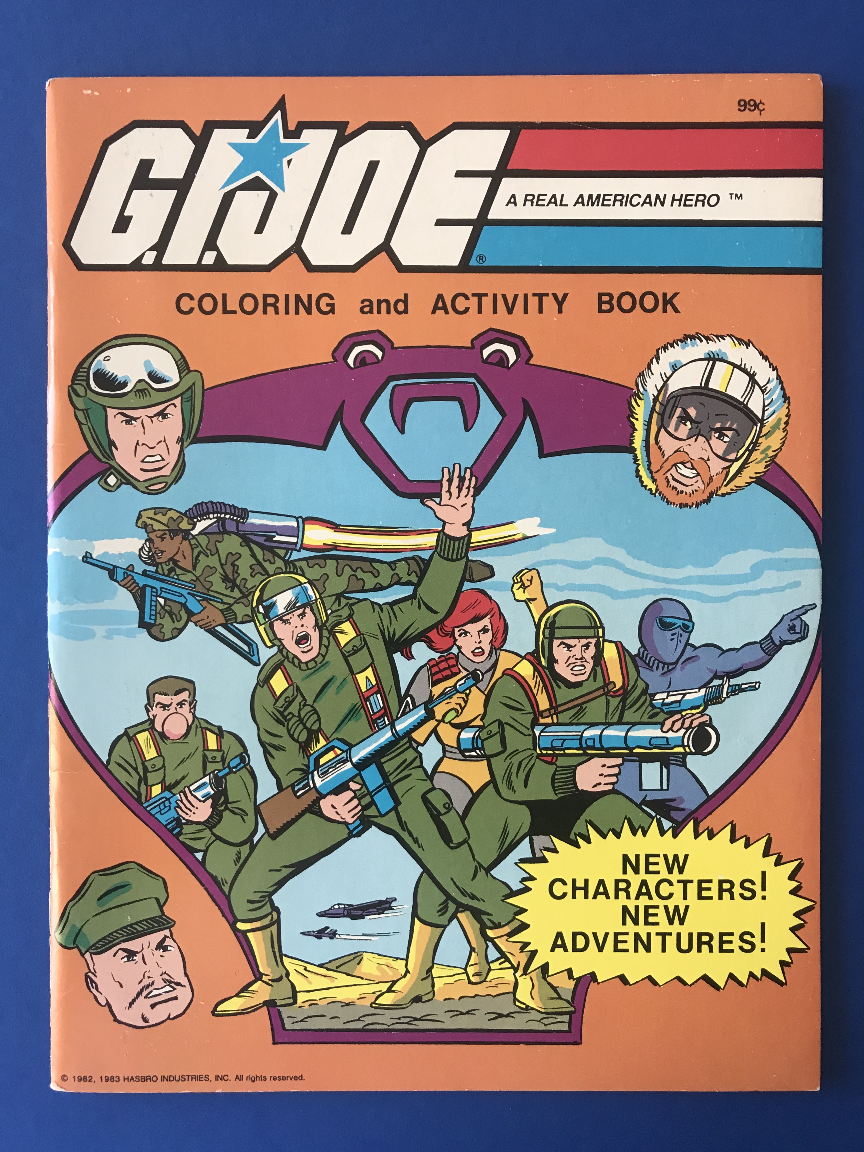 G.I JOE 1984  "A REAL AMERICAN HERO"  STAMP FUN ACTIVITY BOOK HASBRO/ MARVEL 