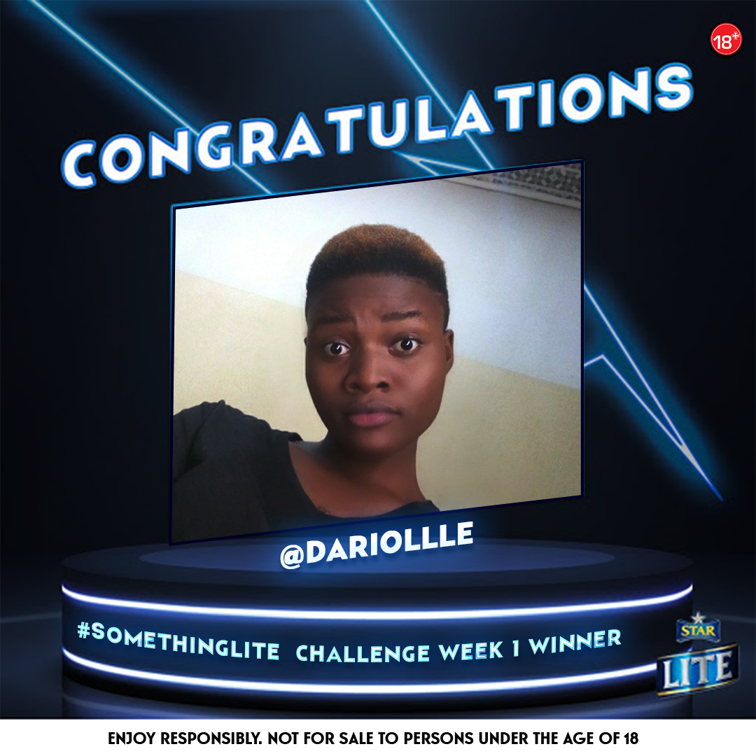 StarLiteNigeria's tweet photo. Congratulations to @dariollle on your win for the #SomethingLite week 1 challenge.
ICYMI, You can be part of the N100K to be won. Stay tuned for the next #SomethingLite challenge this week.
Follow us and turn on post notifications to #EnjoyLighterMoments 🍻 https://t.co/ZJnsdGFOAt