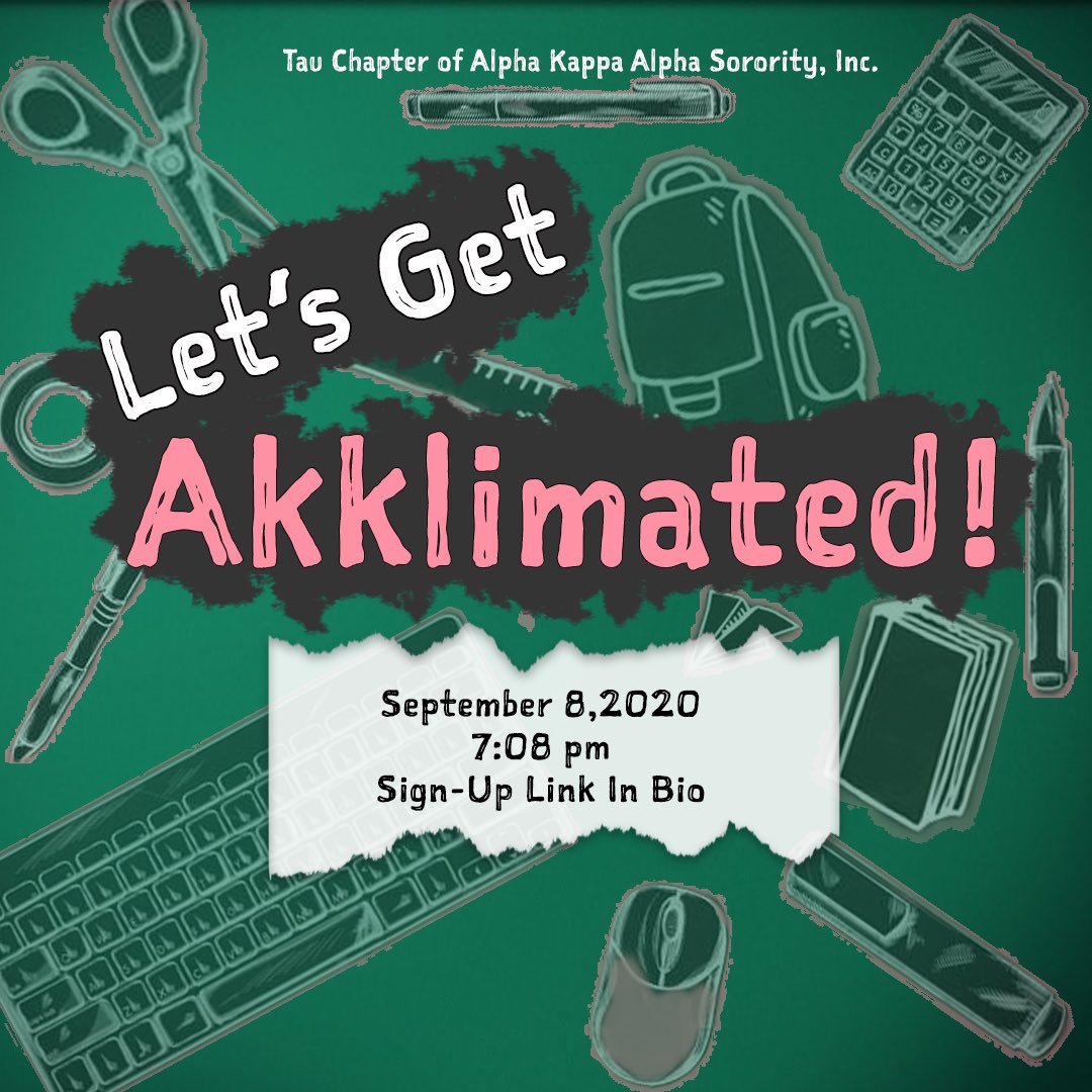 Adjusting to a hybrid university?Want to learn some tips and tricks to help glide through this school year? Let’s Get Akklimated is a panel open to all year levels in which we will be discussing how to be scholarly during this virtual year. 📱 Sign up link in the Bio! 💕💚