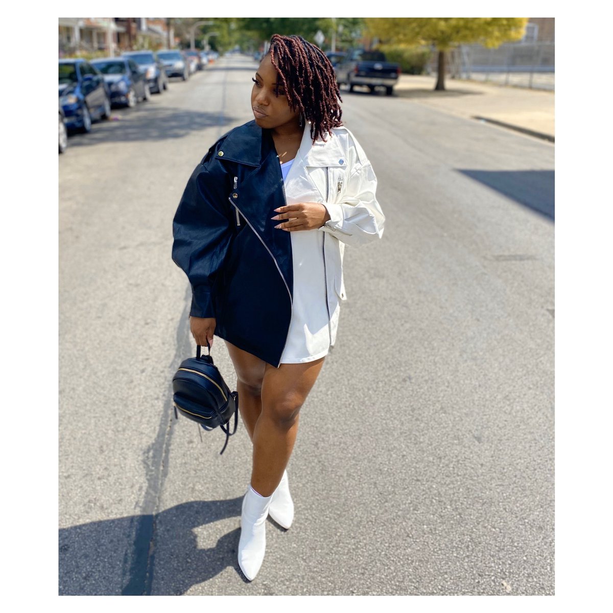 FashionBIRTHDMe's tweet photo. Cause day & night 🤍🖤
We’re preparing for fall & what better way to start off with our “Day & Night” oversized leather jacket
https://t.co/cozN2ikqH2
#fallfashion #womeninbusiness #Chicagoboutique #onlineboutique #styleblogger #blackandwhite
#oversizedjacket #booties
#shopfbm https://t.co/z9VfThvTXM