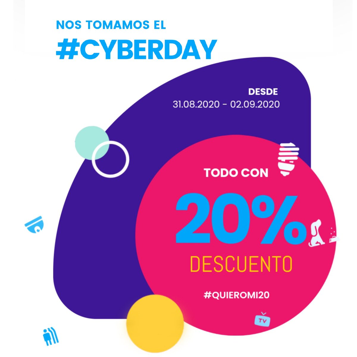 SmartHomy's tweet image. Todo Domótica con descuento 👉 smarthomy.com/2-inicio 👈

#cyberday #cyberdaycl #cyberdaychile #cyberdays #cyberday2020 #cyber #descuentos #preciosbajos #domotica #smarthome #tecnologia