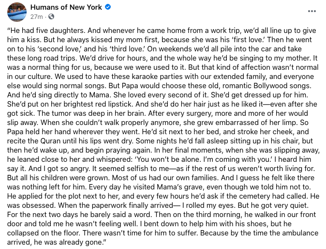 Rowaida_Abdel's tweet image. I am overwhelmed with so many emotions after reading this new post from Humans of New York.