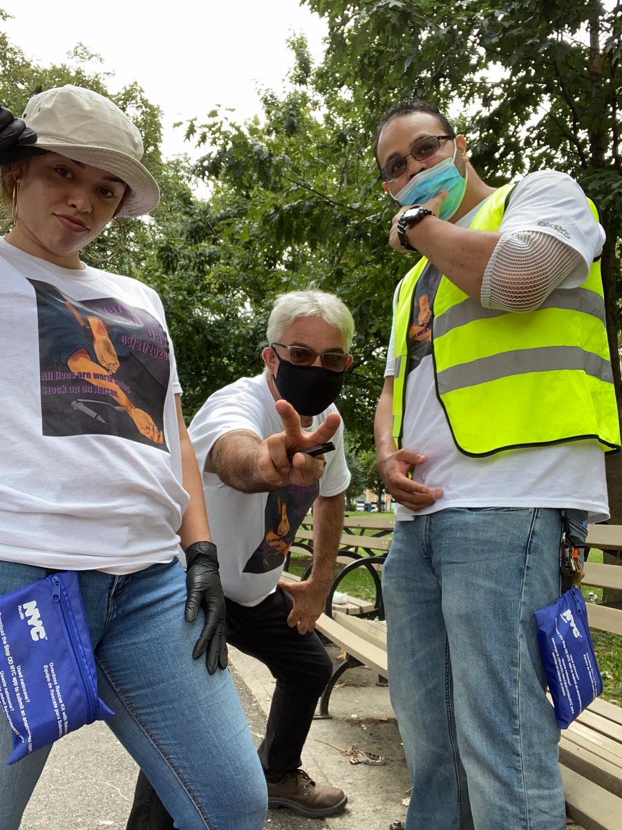 boomhealthnyc's tweet photo. Some of our amazing staff members out today in the community wearing their #InternationalOverdoseAwarenessDay shirts and of course they have their Naloxone on hand as well.
#EndOverdose #EndOverdoseNY #EndOverdoseNow #BOOMHealth https://t.co/C6iV4DMk0R