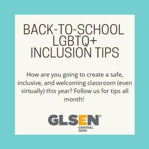 GLSENcentraloh's tweet photo. We hope this month of back-to-school tips has been helpful.  What are you still wondering? Comment below or email us at chapter@coh.glsen.org to request more information or ask a question. https://t.co/D6umHXrGWI
