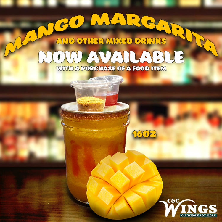 CC_WingsTX's tweet photo. Having A Bad Monday? You Can Fix It With A "Mango Margarita" &amp; All Your Favorites From C&amp;C Wings! Call-In Your Order Now &amp; Celebrate Your Night!
https://t.co/ilFjVMLV5z
6550 FM802 Location: (956) 831-3460
2034 Central Location: (956) 504-3459
.
#MangoMargarita #Wings #Beer #FUN https://t.co/wmzZaSglnO