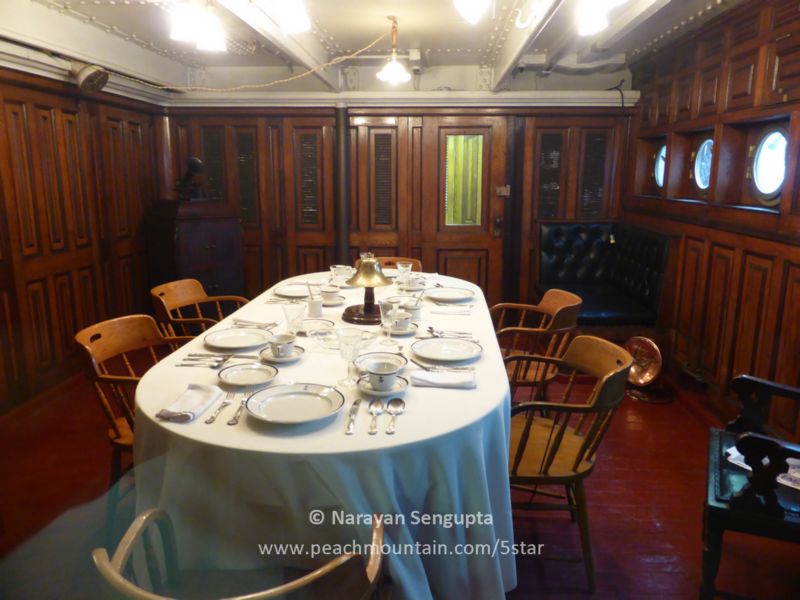 I had USS Olympia to myself for almost an hour. Olympia's woodwork was exquisite especially for the officer’s quarters. There were secondary guns in the captain's and admiral's cabins. This fragile masterpiece needs help. The main deck is closed as it's too weak for visitors.