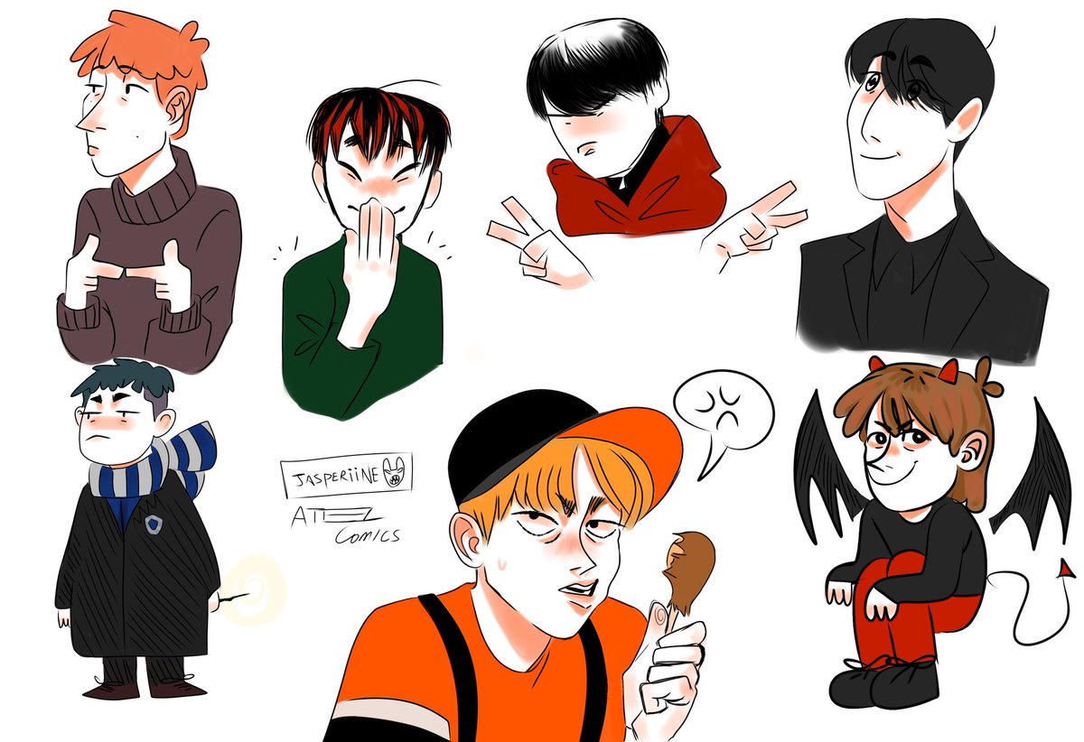 Posting my doodles of Ateez that I kept. It would be really cool if there was a cartoon of them (Yeah I know the great part of them is HJ?)
#ATEEZ #ATEEZfanart #HONGJOONG #SEONGHWA #YUNHO #YEOSANG #CHOISAN #MINGI #WOOYOUNG #JONGHO 