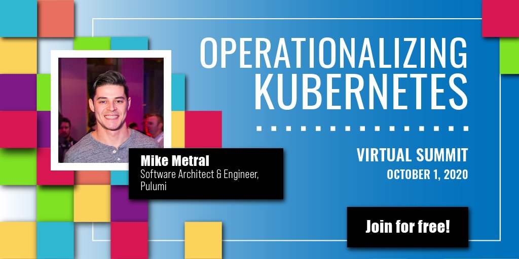 Register for the FREE, full day, virtual conference #KubeVirtual on 10/1 to gain insights from Software Engineer @PulumiCorp Mike Metral (@mikemetral) and other distinguished speakers! Join Today: bit.ly/3b0iKto