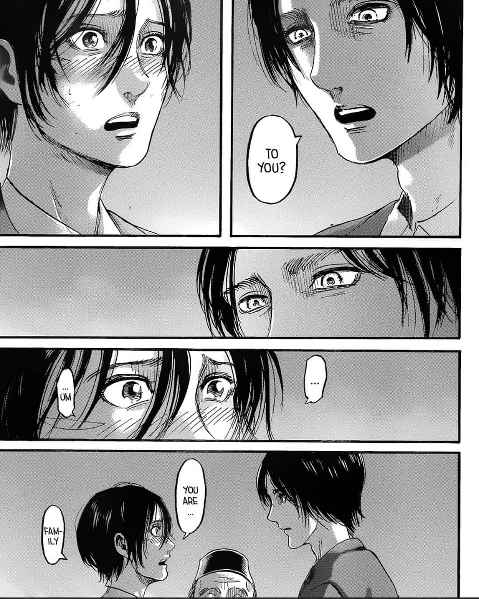 tragic love stories ever. Especially if its revealed that Eren did have some sort of feelings for her as potentially hinted at in ch 108, 123 and even ch 130. Whatever the reason for Eren pushing her away, its safe to say it'll add to the tragedy. An ending like some have +
