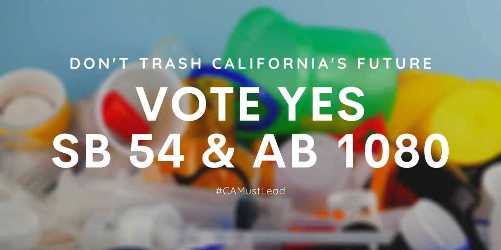 🗓️ TODAY IS THE DAY! 🗓️

@JonesSawyerAD59 please VOTE YES on SB 54 + AB 1080 to get rid of non-recyclable single-use #plastics. Learn more: camustlead.org

#CAMustLead #Yeson1080 #Yeson54