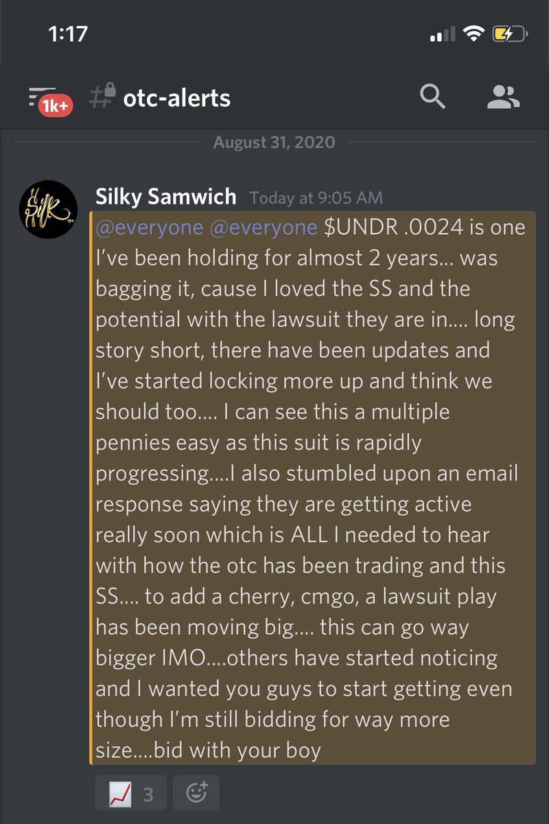 $UNDR alerted in Odyssey/banktank/Sunny ect.... Going to start a DD thread here as the lawsuit seems to be progressing and it’s one we have been watching for about 2 years now.... here’s some basic info to check out .... things are rapidly moving along and the best part....