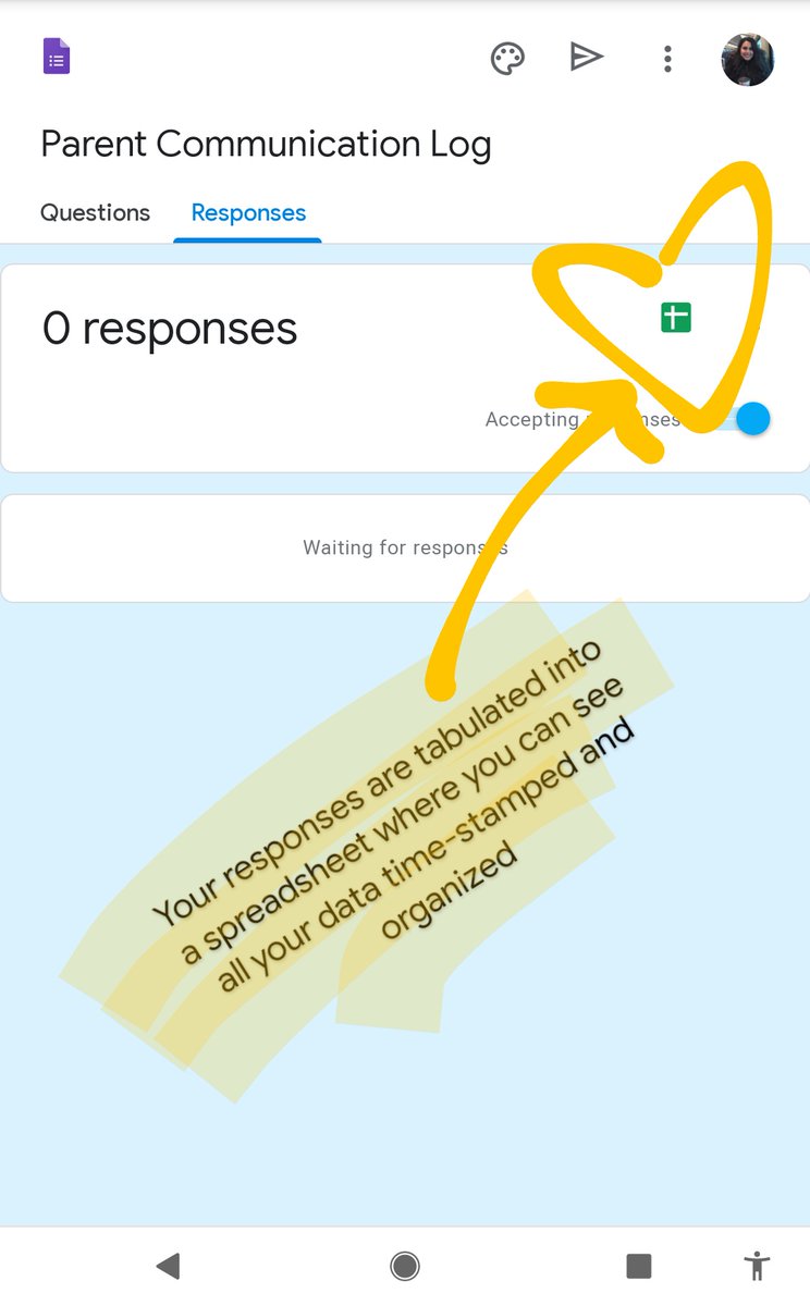 No more writing on post-its, journals or the back of the hand when calling parents. Create a Google form to input data and to track responses using the autogenerated spreadsheet. A little organization during such uncertain times is making me feel a bit like myself again♥️