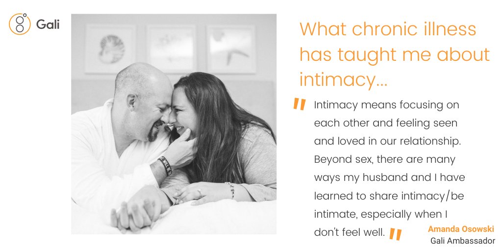 GaliHealth's tweet image. We love this description of intimacy, @amandabosowski! There are so many ways to be intimate with your partner.

#intimacyinmarriage #ibdcommunity