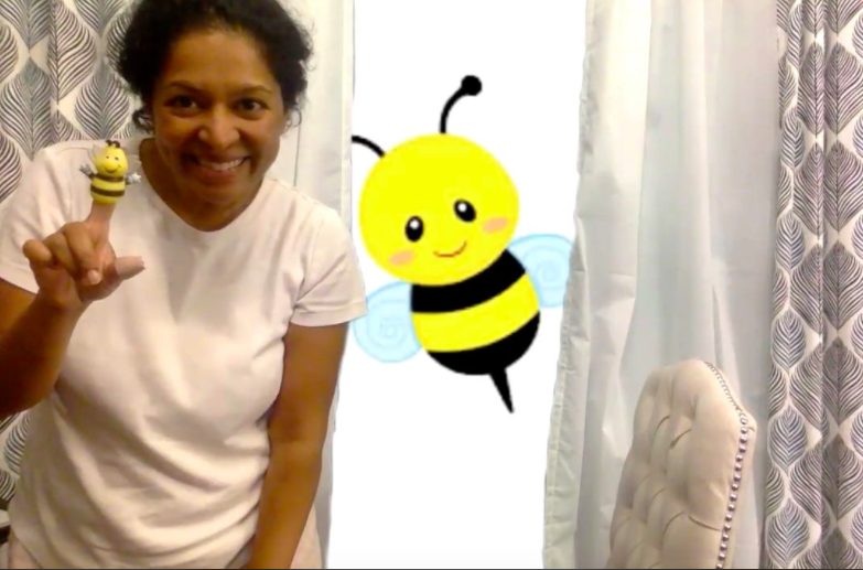 KariaMusic's tweet photo. Microphones, multi-zooms, and green screen bees: all in a day's work for a K-5 music teacher in 2020. We got this! #D97wegotthis #D97makesmusic #whittierwildcats @PCLRobinson https://t.co/g8Nk7bNfBn