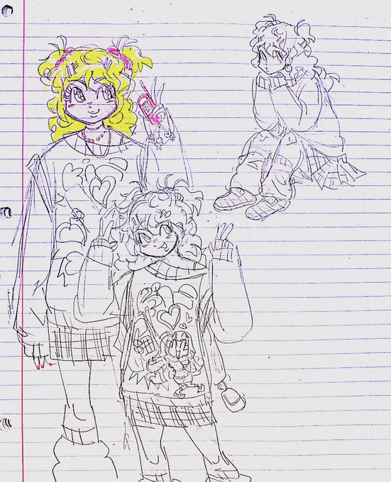 Sister asked me to draw a gyaru :-D 