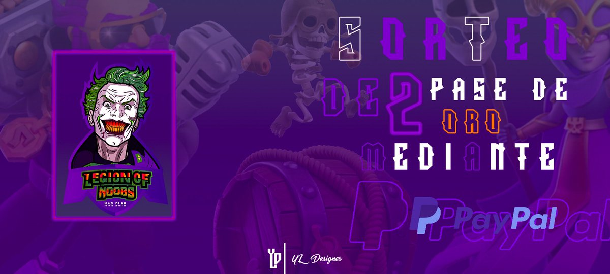 Sorteo de 2 pases de oro.
Pasos a seguir =
1️⃣=seguir a <a href="/LegionOfNoobs1/">Legion of Noobs</a> 
2️⃣=Dar Me gusta y Rt .
3️⃣=Etiquetar a 2 amigos.
Los ganadores se anuncian el 11 de septiembre.