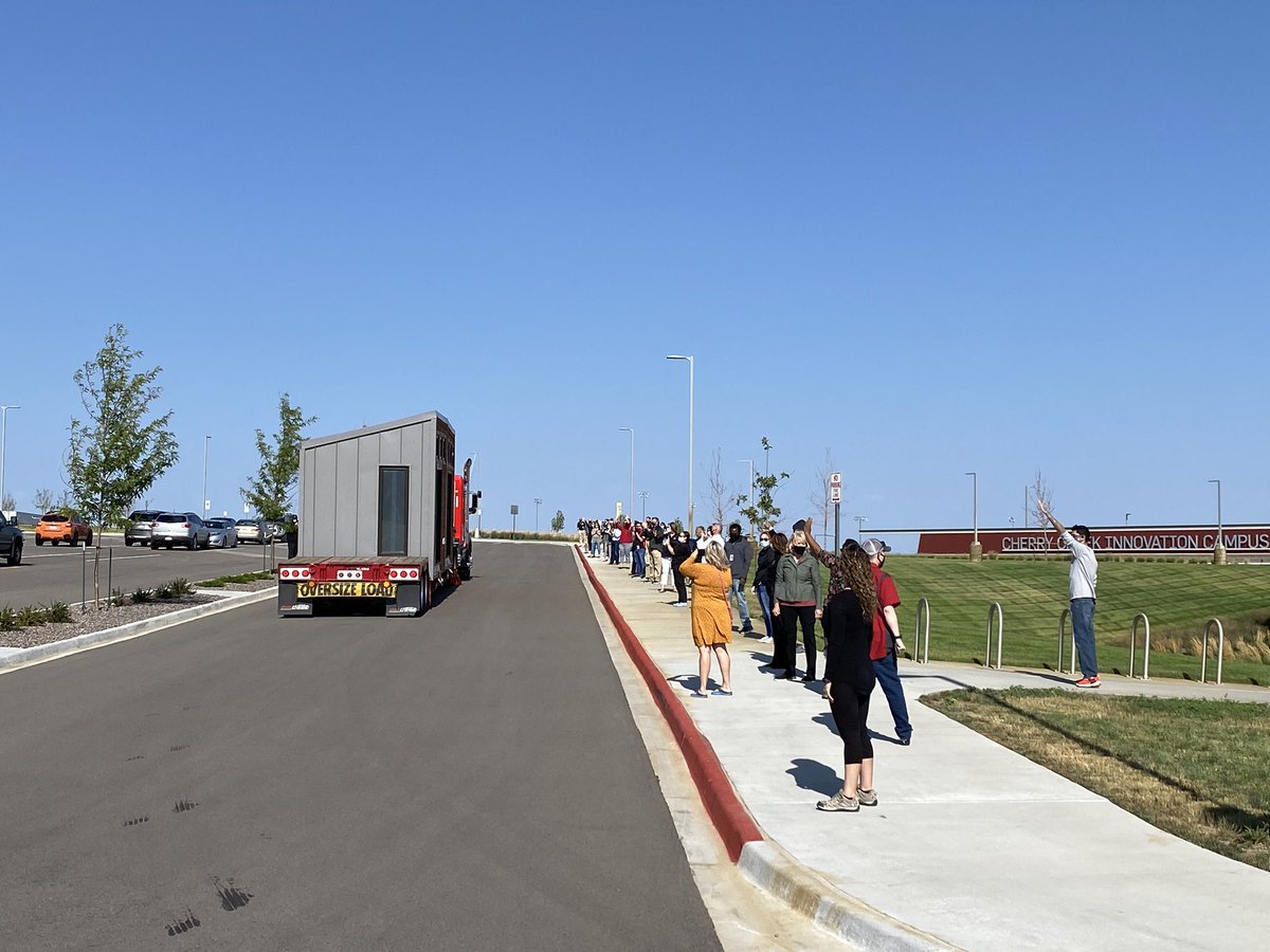CCIC_CCSD's tweet image. Congratulations to our Infrastructure  Engineering Pathway! The Tiny Homes they have been working on for the last year were loaded onto trucks and delivered to Colorado Village Collaborative to provide shelter for homeless. A lot of hard work was put into these structures!