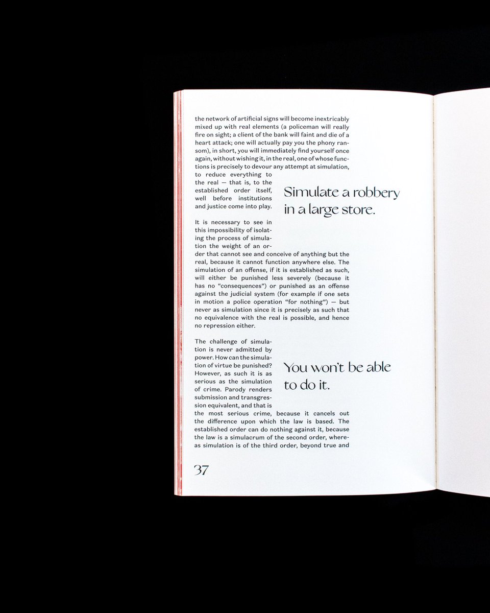 BlakeRodich's tweet image. Small zine / book with select writings from a favorite - Baudrillard
#hyperreality