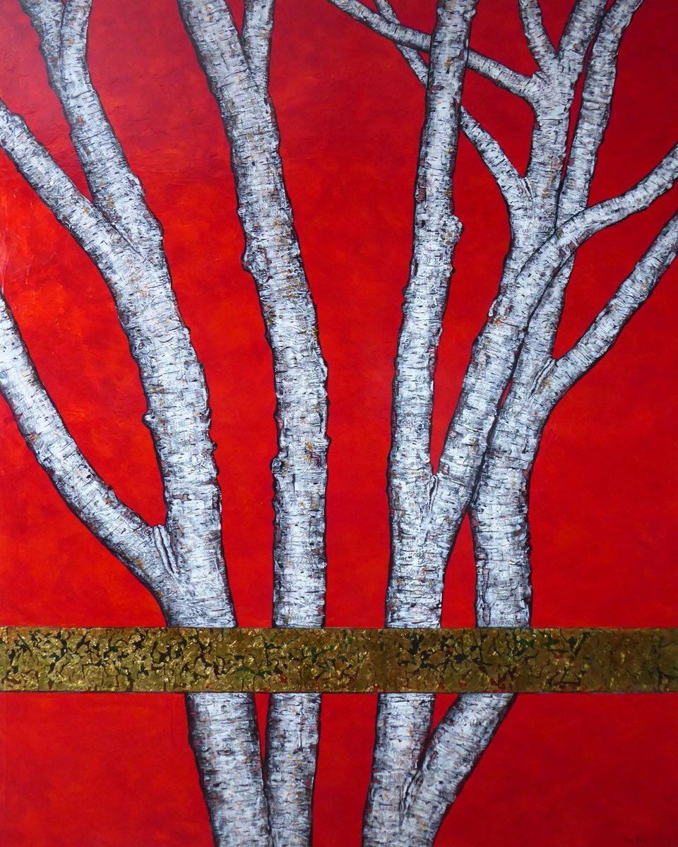 L'ART DU LUNDI - MONDAY ART DAY
"Three paper Birch"
Daniel Van Klei
Medium: Médium Mixed, Huile (oil), feuille d'or, feuille d'argent
Taille/Size: 60x48"
Prix: 8000$
Visible dans notre gallerie des chutes.