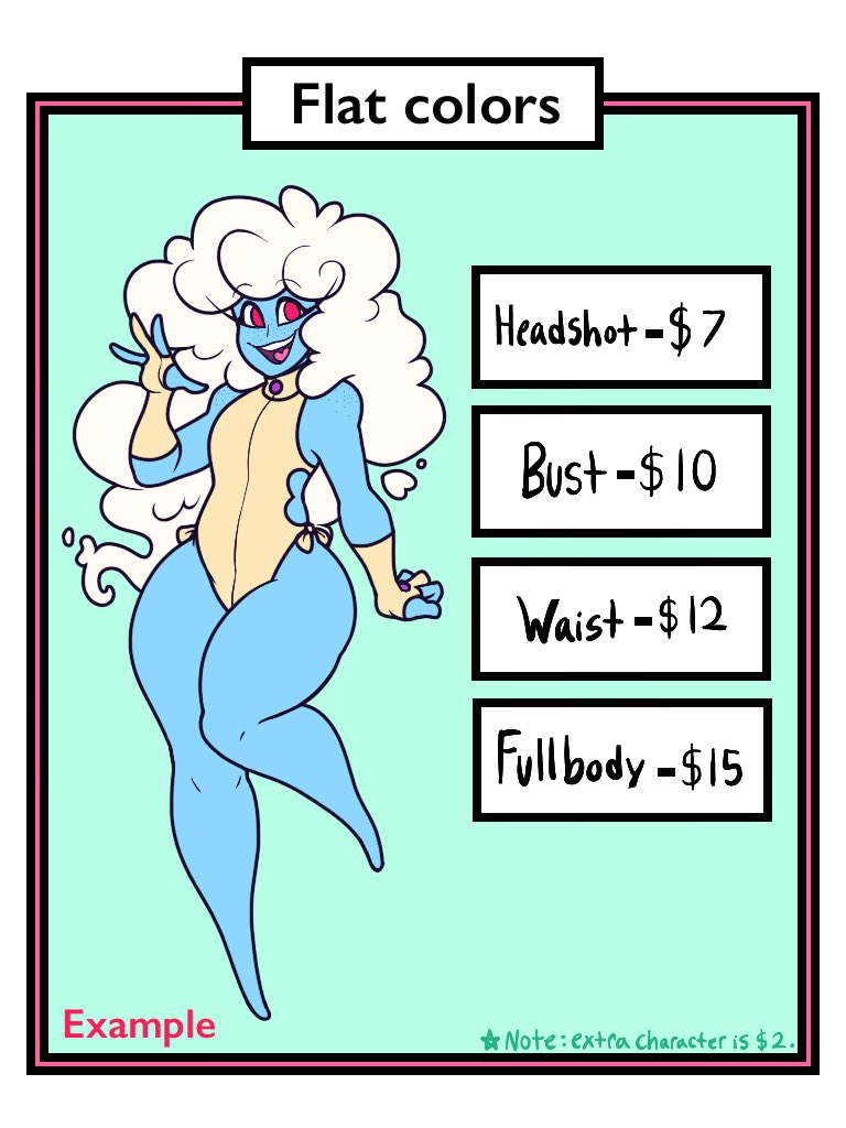 Hey uuhhh my commissions are open! I'm more active on IG with it but I'll try to give my shot here too. ?
DM me to talk more about your commissions you want specifically. 