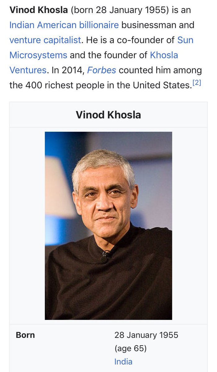 134/ VINOD KHOSLAIndian/American techFounder: Sun Microsystems$1.5m almost all to Dems [BO/JK/NP/NP/HRC]Wife: founder of K-12 education non-profit— she gave another $175k to similar/same politiciansCIinton Foundation partner