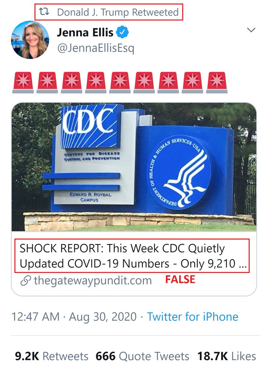 First up, did I say Twitter deleted the tweet Trump retweeted? Well, turns out that when a blue checkmark tweets the same nonsense published by another blue checkmark (gatewatpundit), Twitter won’t touch it.