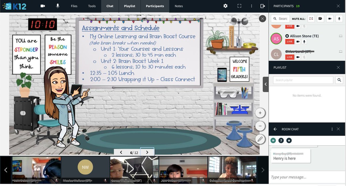 MsAllisonStone's tweet photo. The first day of school's #ClassConnect may have taken some time & additional communication, but I was able to meet with most of my kiddos. Looking forward to an even better tomorrow. Thank you for your patience and graceโจ #WeGotThis #MDCPS #BitmojiClassroom @PLC_iPREP https://t.co/1mpyY6Gp5a