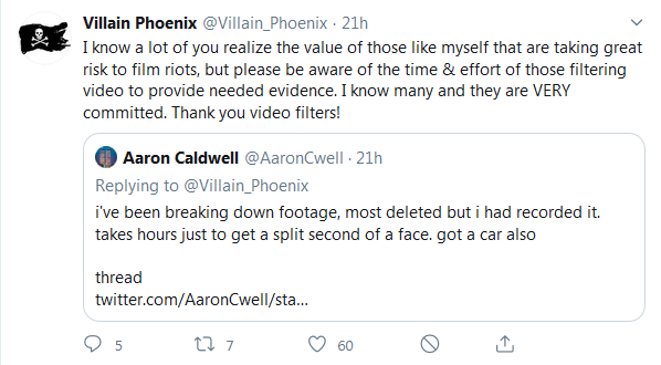 3.@/AaronCwell ID: 261992435455934464* Seattle based* Tweets faces, license plates and home addresses of protestors* Restreamer on You Tube/Twitch* Works w/ PDX chud videographer Villain Phoenix (clips his vids for IDs)