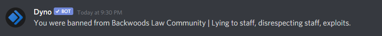 Backwoods Law is a joke. I get automatically banned by their "flawless" anti-exploit system when in reality I was the victim of false positives.