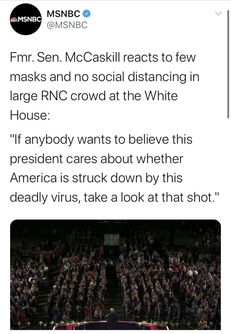 It wasn’t even just this weekend’s protests.  @MSNBC summoned outrage over the RNC while feting activists in New York. And for the BUT THE MASKS! crowd (more on them later), you’ll notice all of theirs are absent or around their chins.