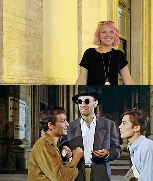 When I was in Rome I stumbled upon Piazza del Popolo by chance & could not contain my glee when I realized it was the same place where they shot this scene! One of my tour group friends happily obliged when I asked for a photo in the same spot where Alain Delon stood.  #TCMParty